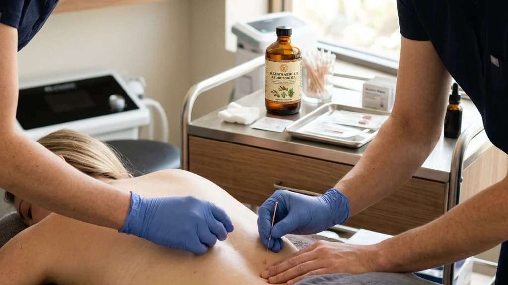 Myofascial Pain Syndrome: Combining Dry Needling with Mahanarayan Oil Massage