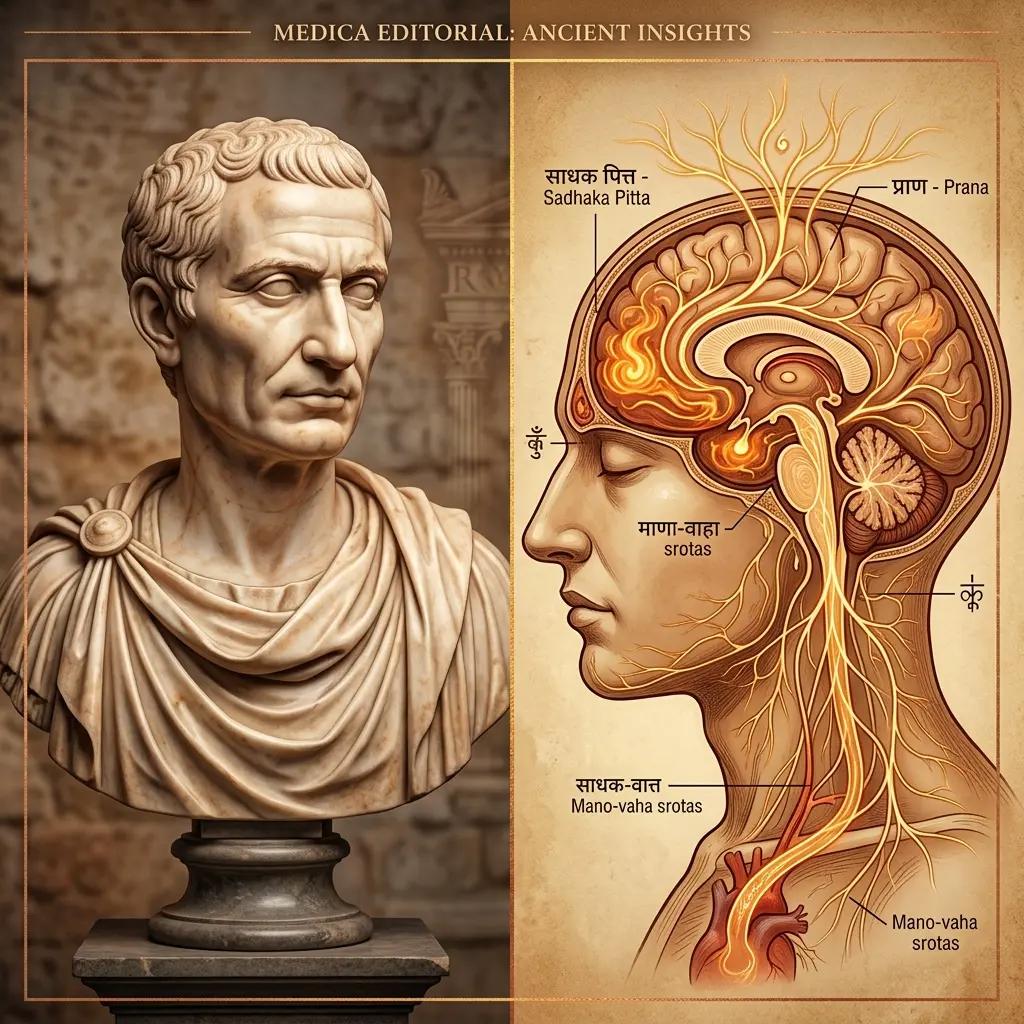 Julius Caesar's Epilepsy and Vata-Pitta Brain Inflammation: An Ayurvedic Forensic Reconstruction of Seizures and Grounding Shirodhara Protocols