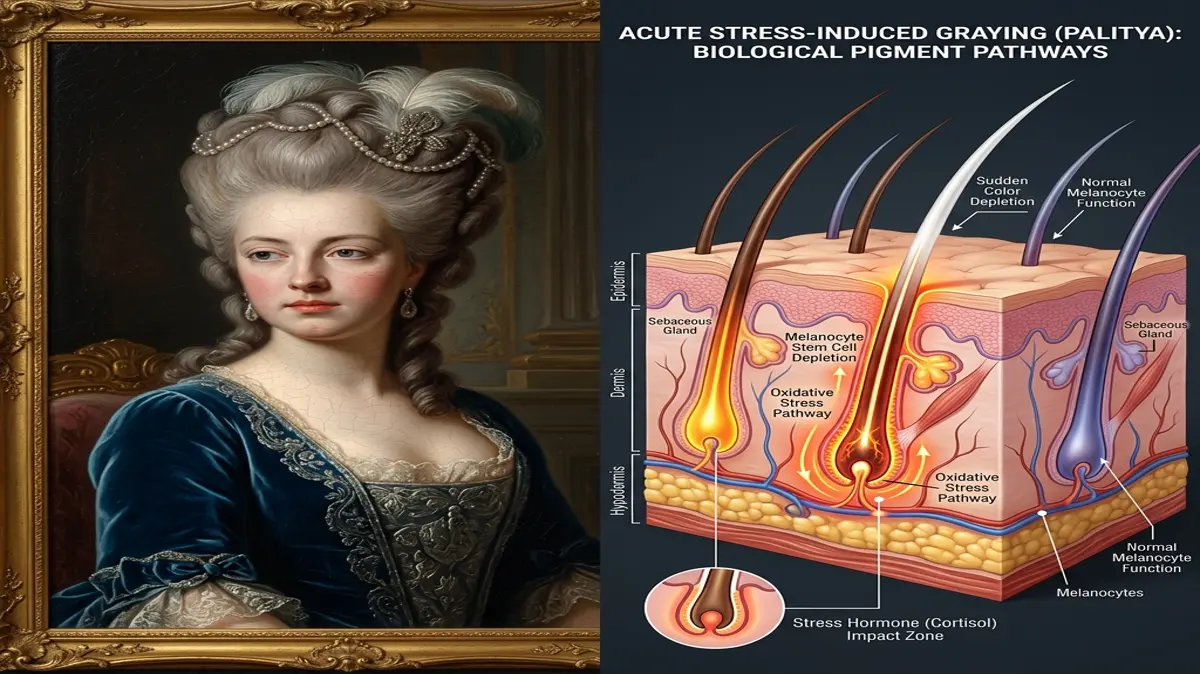 Marie Antoinette's Sudden White Hair (Canities Subita): An Ayurvedic Analysis of Acute Pitta Burnout and Traditional Rejuvenation Protocols