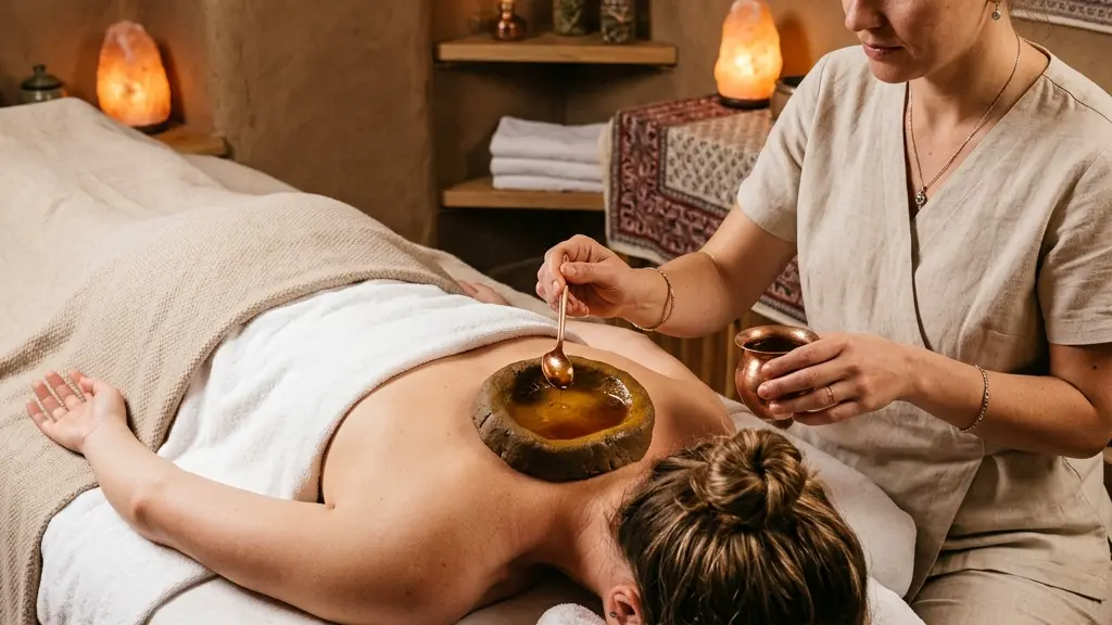 Whiplash Neck Stiffness: Griva Basti Warm Oil Therapy for Cervical Tension